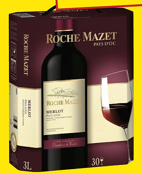 IGP Pays d'Oc Roche Mazet rouge, blanc ou rosé en cubi de 3 l