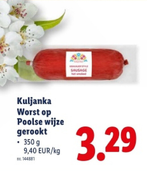 Kuljanka Worst op Poolse wijze gerookt