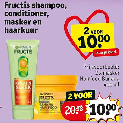 Fructis shampoo, conditioner, masker en haarkuur
