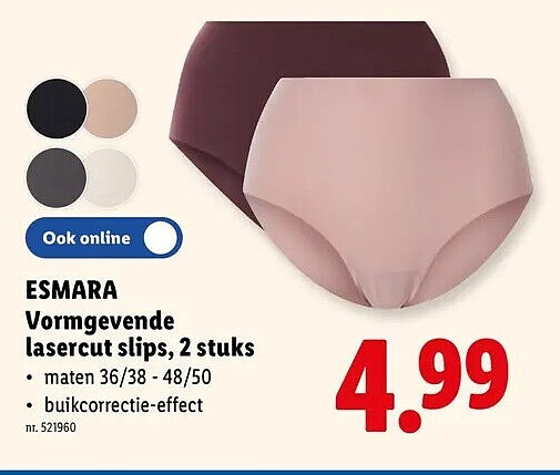ESMARA Vormgevende lasercut slips, 2 stuks