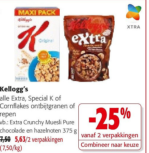 Kellogg’s Extra Crunchy Muesli Pure chocolade en hazelnoten 375 g