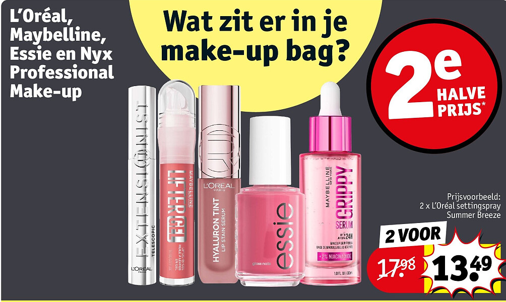 L’Oréal, Maybelline, Essie en Nyx Professional Make-up