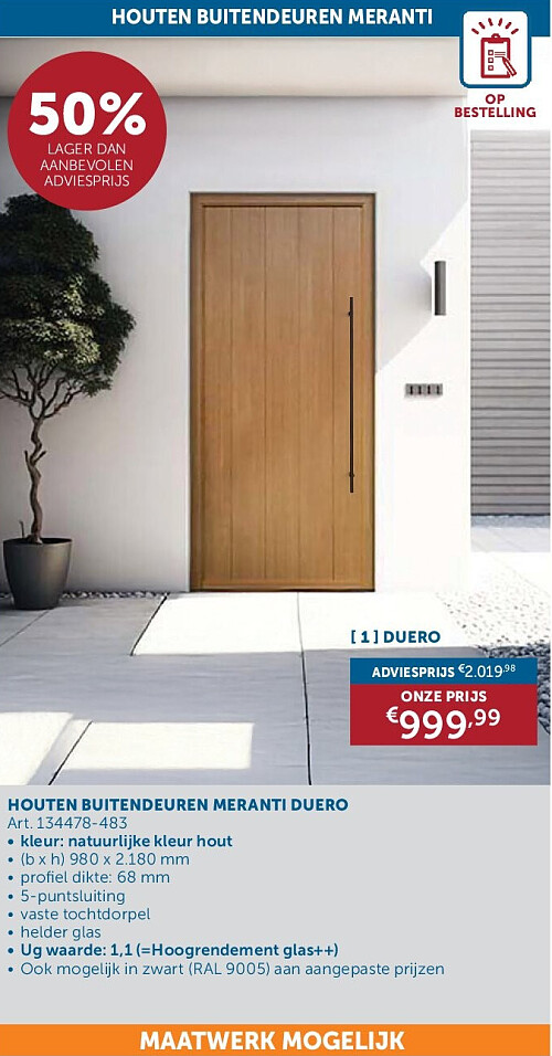 HOUTEN BUITENDEUREN MERANTI DUERO