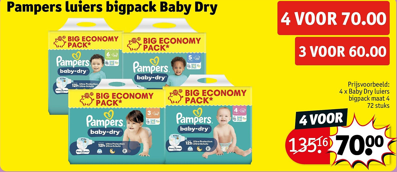 Pampers luiers bigpack Baby Dry