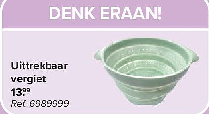 Uittrekbaar vergiet