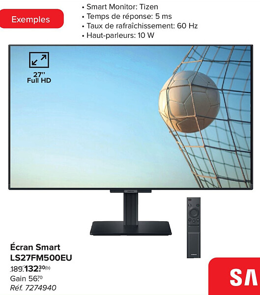 SAMSUNG Écran Smart LS27FM500EU 27’’ Full HD