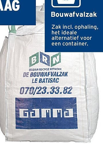 Gamma bouwafvalzak bulky
