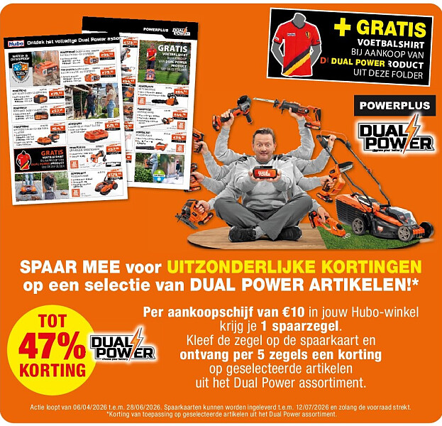 SPAAR MEE voor UITZONDERLIJKE KORTINGEN op een selectie van DUAL POWER ARTIKELEN!*