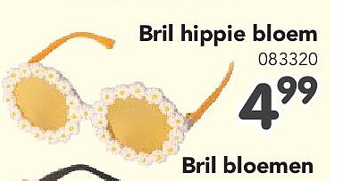 Bril hippie bloem