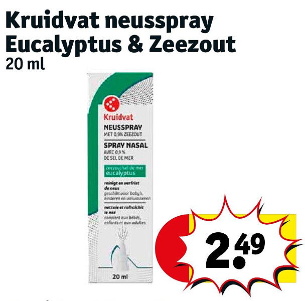 Kruidvat neusspray Eucalyptus & Zeezout