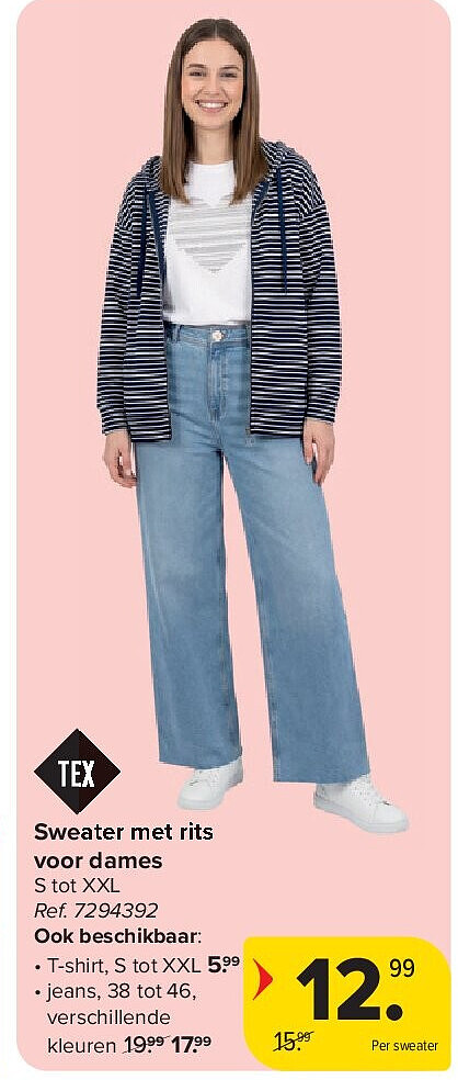 Sweater met rits voor dames