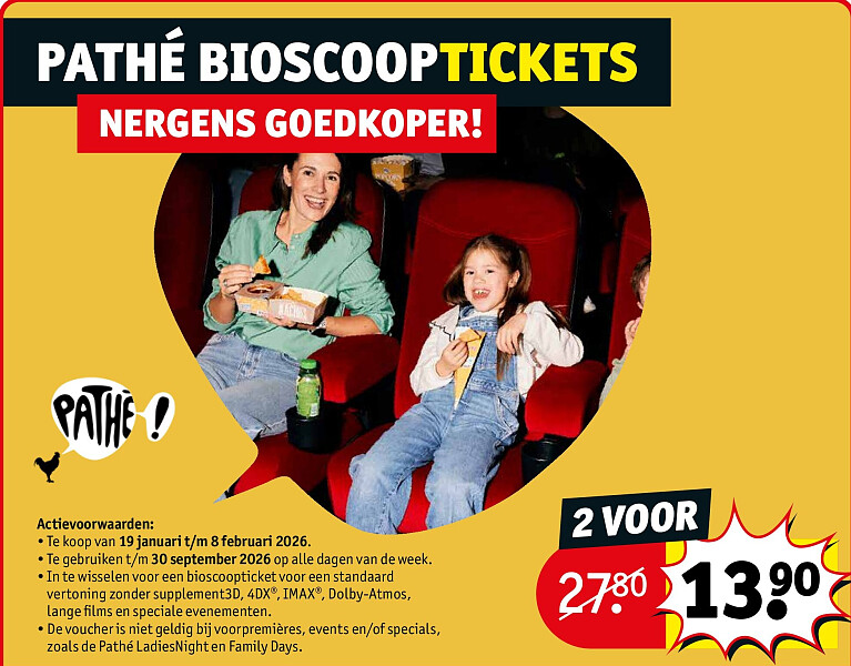 PATHÉ BIOSCOOPTICKETS