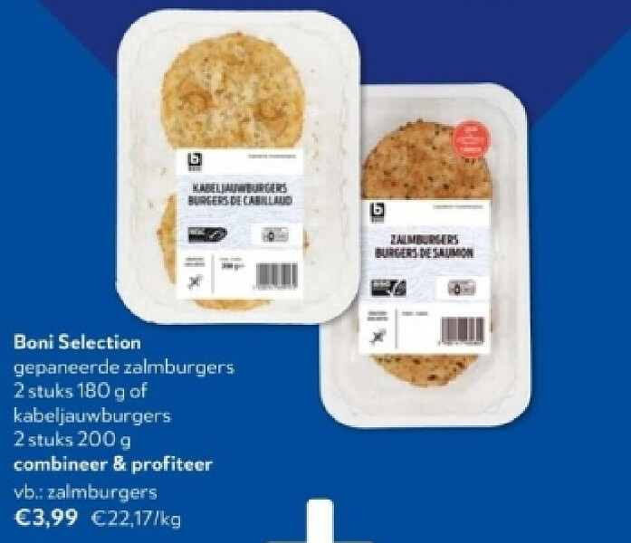 Boni Selection gepaneerde zalmburgers