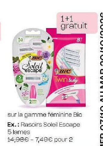 sur la gamme féminine Bic