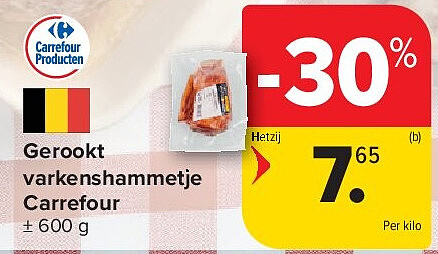 Gerookt Varkensribbetjes varkenshammetje Carrefour