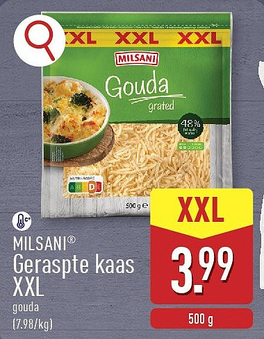 Geraspte kaas XXL