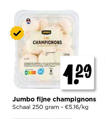 Jumbo fijne champignons