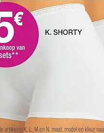 K. Shorty - set van 2 slips