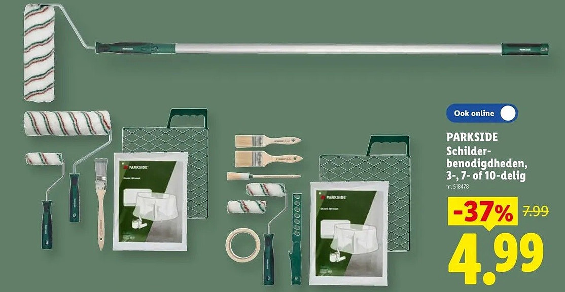 Schilderbenodigdheden, 3-, 7- of 10-delig