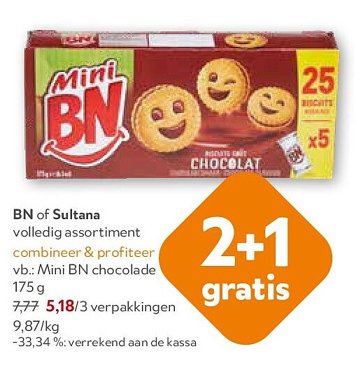 Mini BN chocolade 175 g