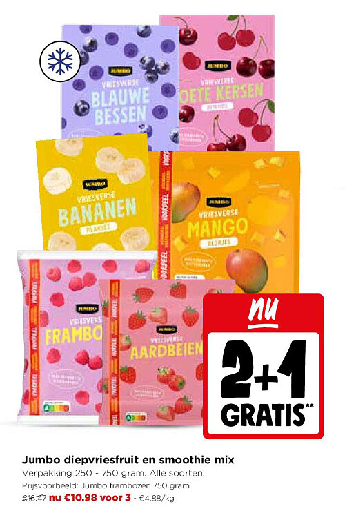 Jumbo diepvriesfruit en smoothie mix