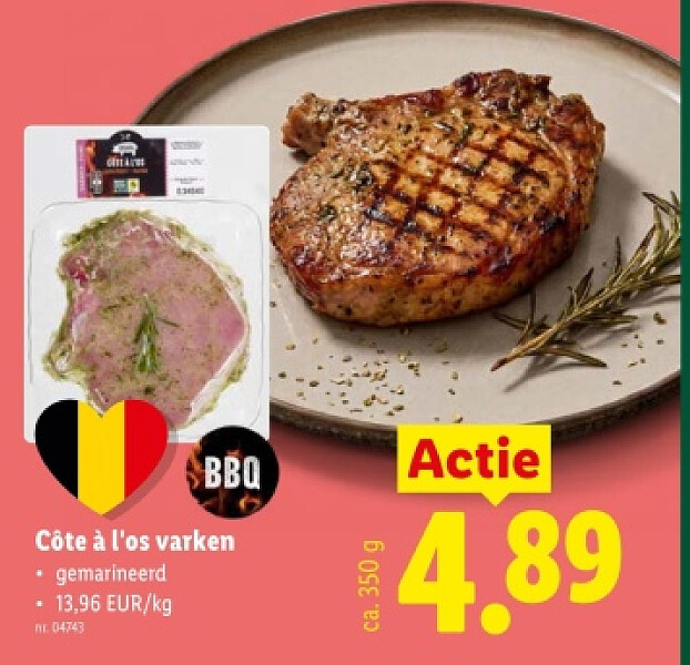 Côte à l'os varken
