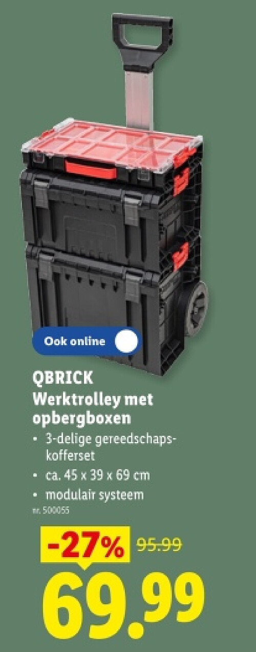 Werktrolley met opbergboxen
