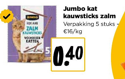 Jumbo kat kauwsticks zalm