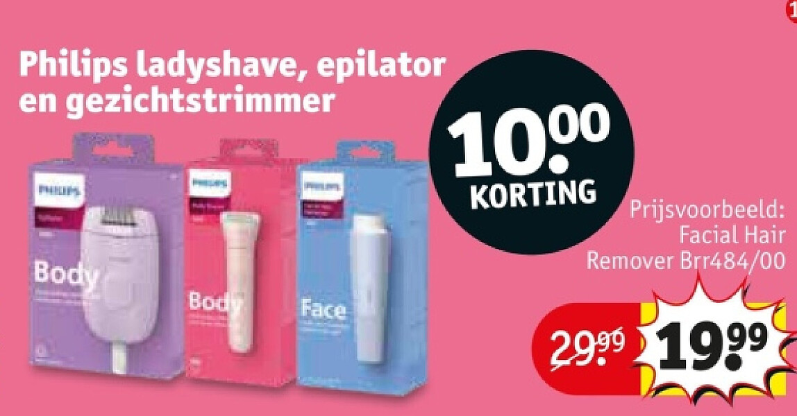 Philips ladyshave, epilator en gezichtstrimmer