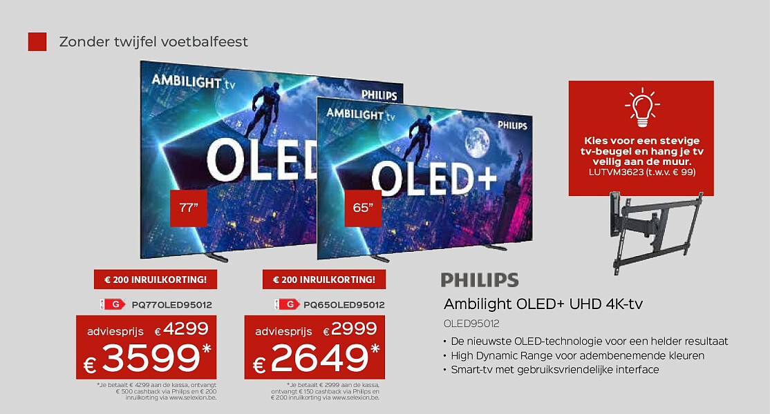 Philips Ambilight OLED+ UHD 4K-tv OLED95012