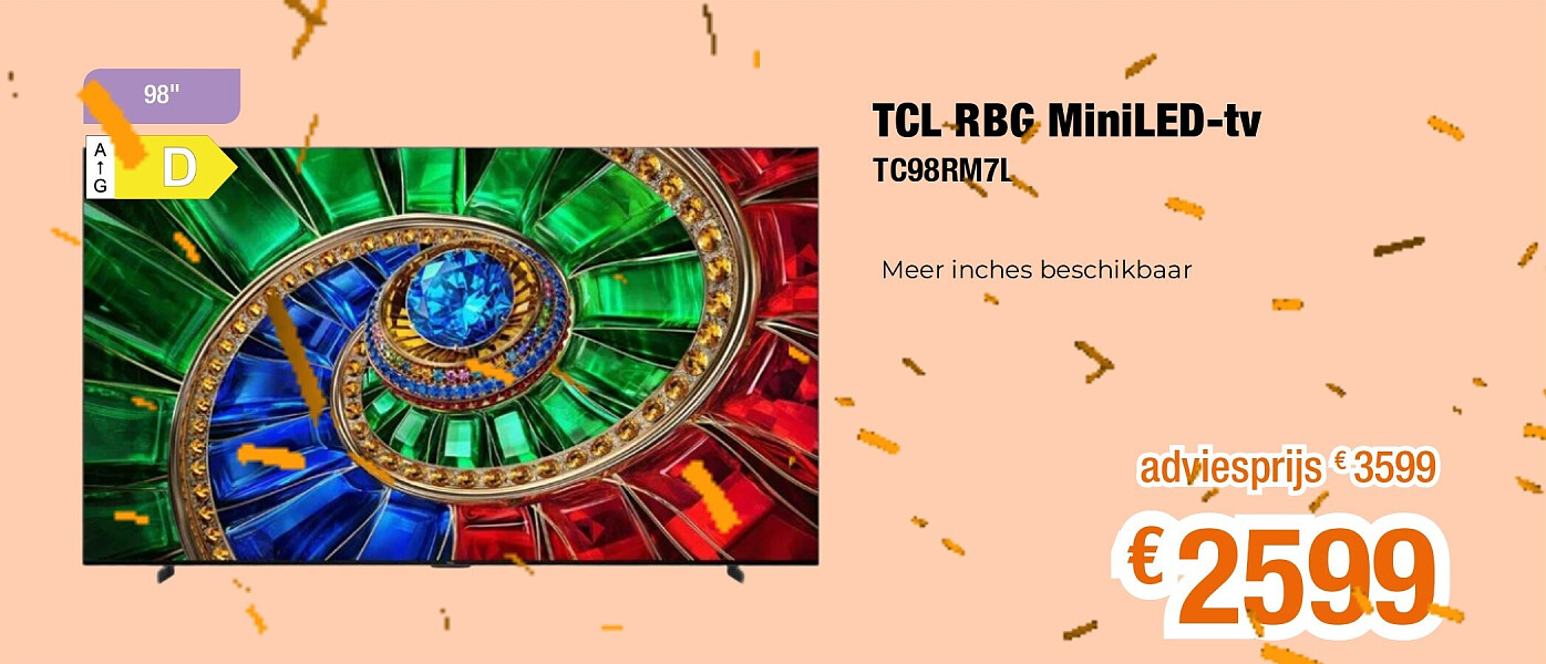 TCL RBG MiniLED-tv TC98RM7L