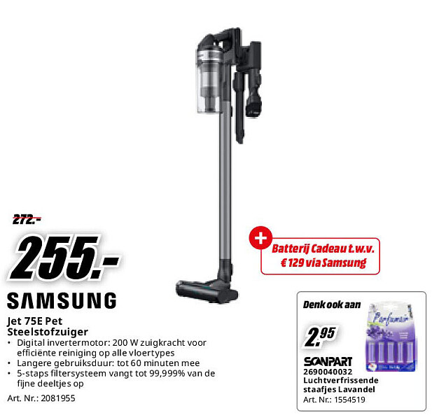 Jet 75E Pet Steelstofzuiger