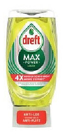 Dreft afwasmiddel max power lemon, 370 ml
