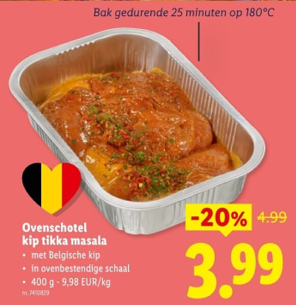 Ovenschotel kip tikka masala