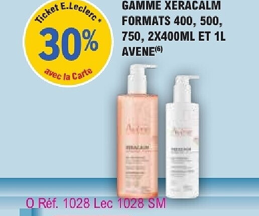 GAMME XERACALM FORMATS 400, 500, 750, 2X400ML ET 1L AVENE(6)