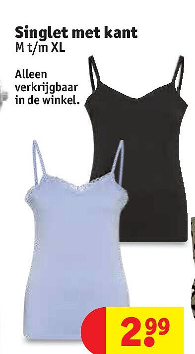 Singlet met kant