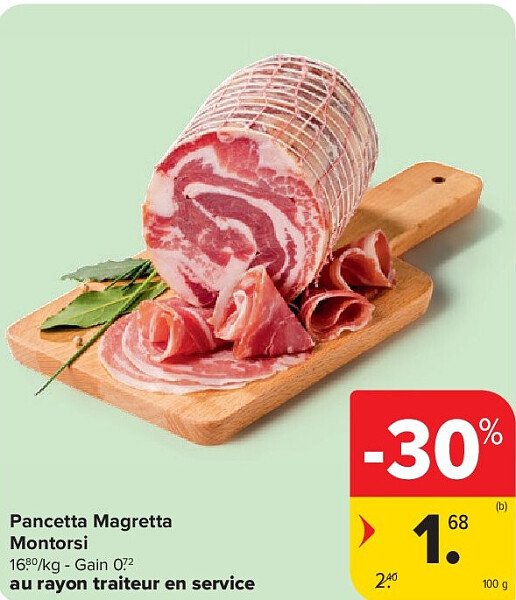 Pancetta Magretta Montorsi 100 g