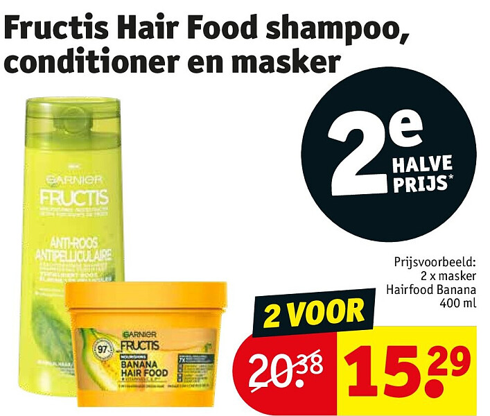 Fructis Hair Food shampoo, conditioner en masker