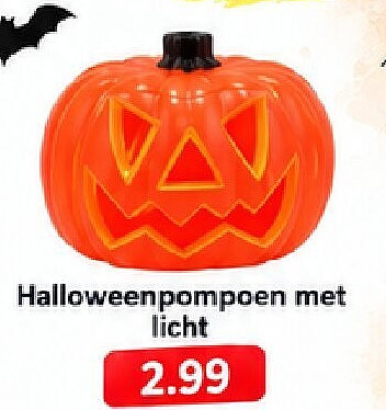 Halloweenpompoen met licht
