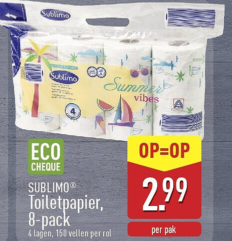Toiletpapier, 8-pack