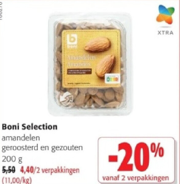 Boni Selection amandelen geroosterd en gezouten 200 g
