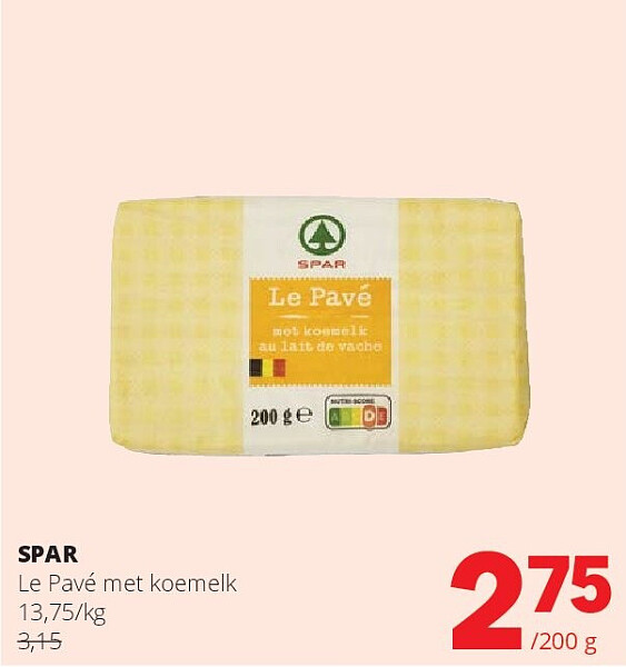 SPAR Le Pavé met koemelk