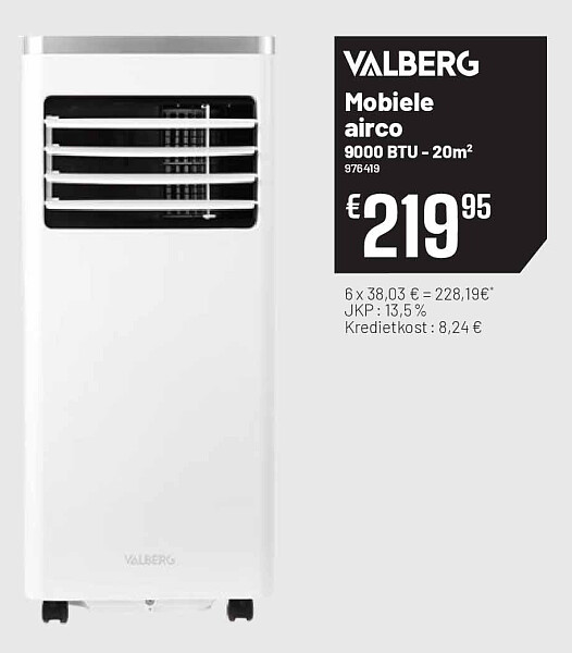 Climatiseur mobile 9000 BTU - 20m2