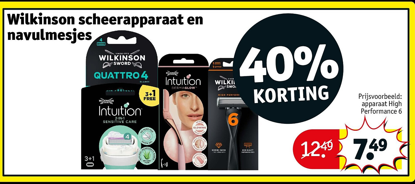 Wilkinson scheerapparaat en navulmesjes