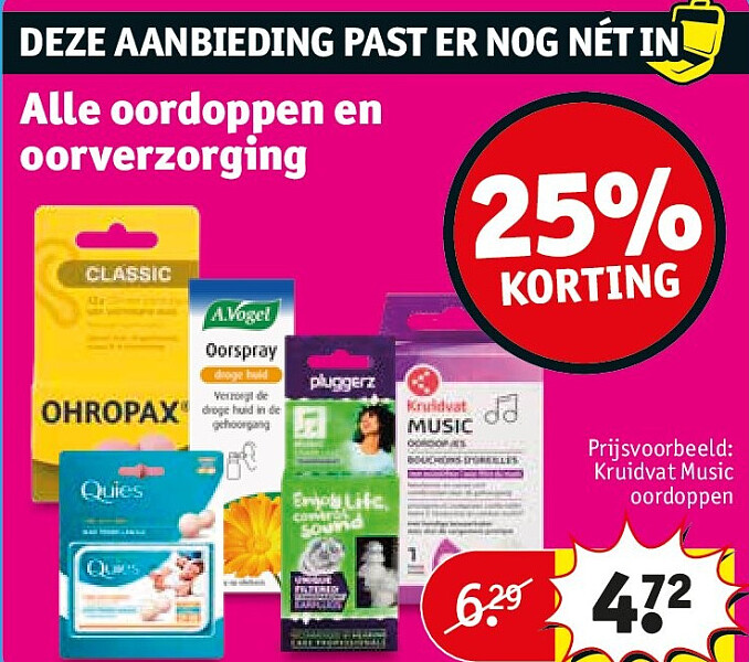 Kruidvat Music oordoppen