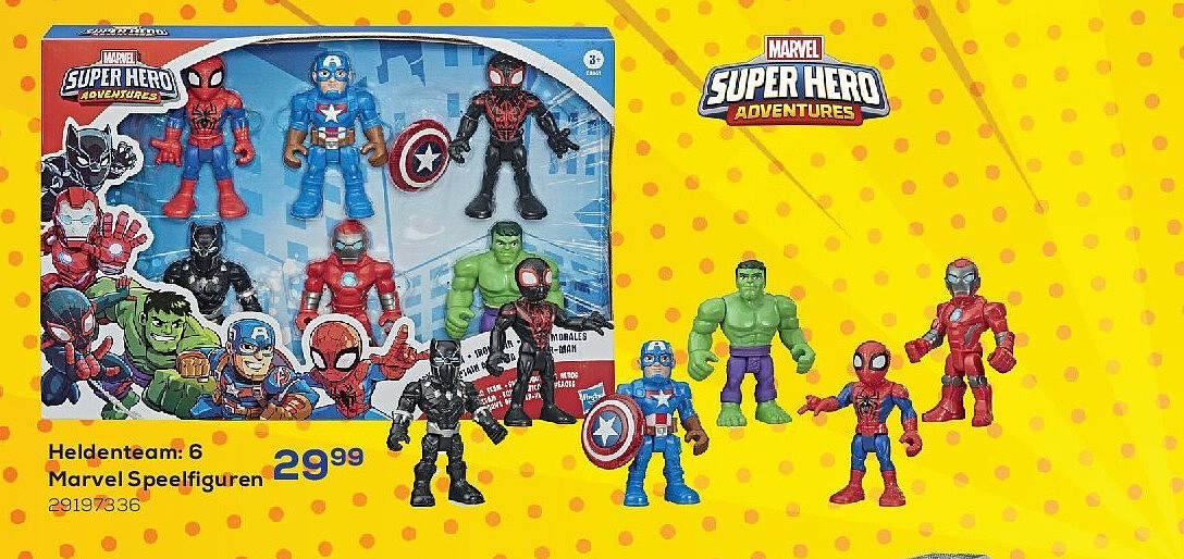 Heldenteam: 6 Marvel Speelfiguren