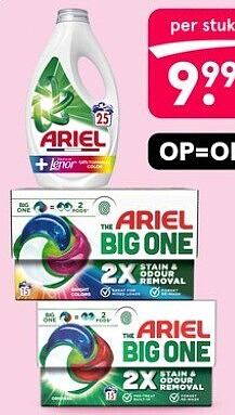 Ariel The Big One 15 stuks en Liquid+ 25 wasbeurten