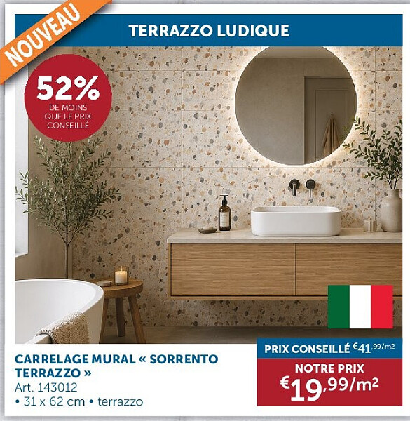 CARRELAGE MURAL « SORRENTO TERRAZZO »