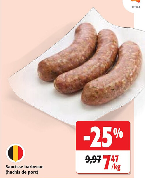 Saucisse barbecue (hachis de porc)