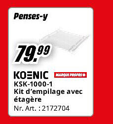 KSK-1000-1 Kit d’empilage avec étagère